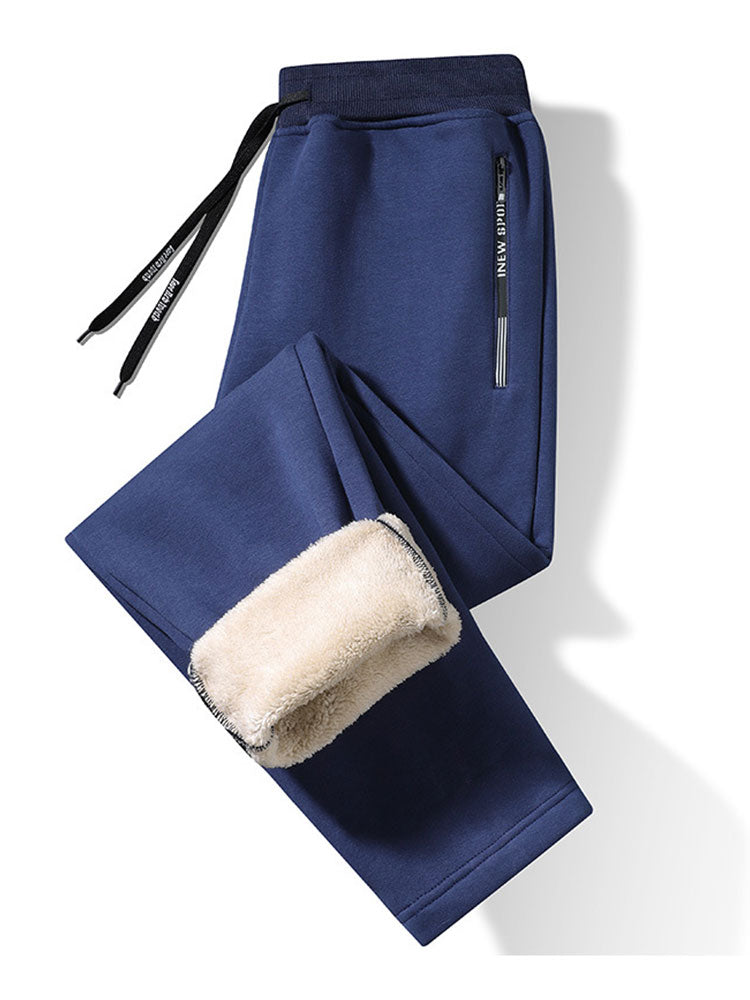 3 Pieces Warm Fleece-Lined Straight Leg Pants