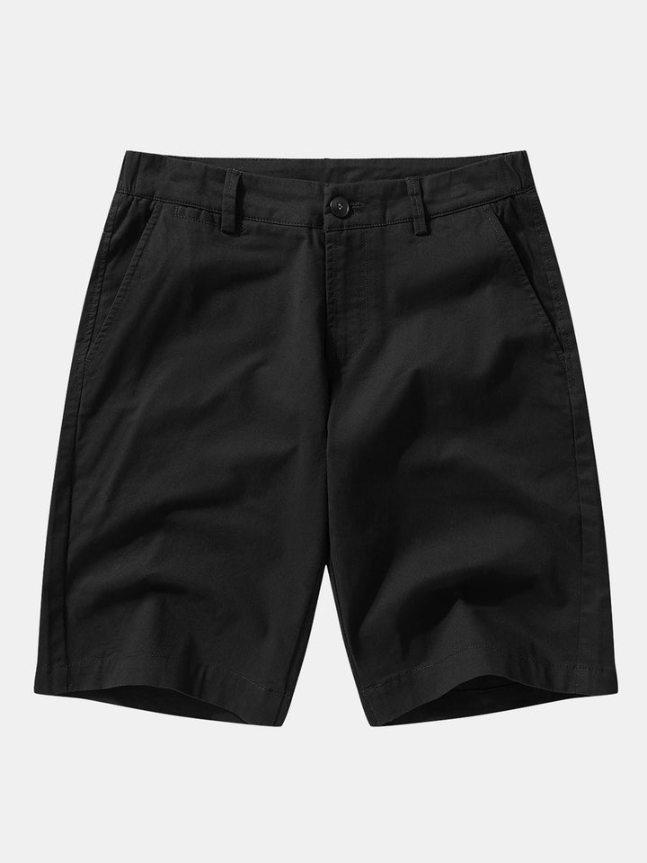 Wave Jacquard Knit V Neck Polo Shirt &amp; Cotton Chino Shorts