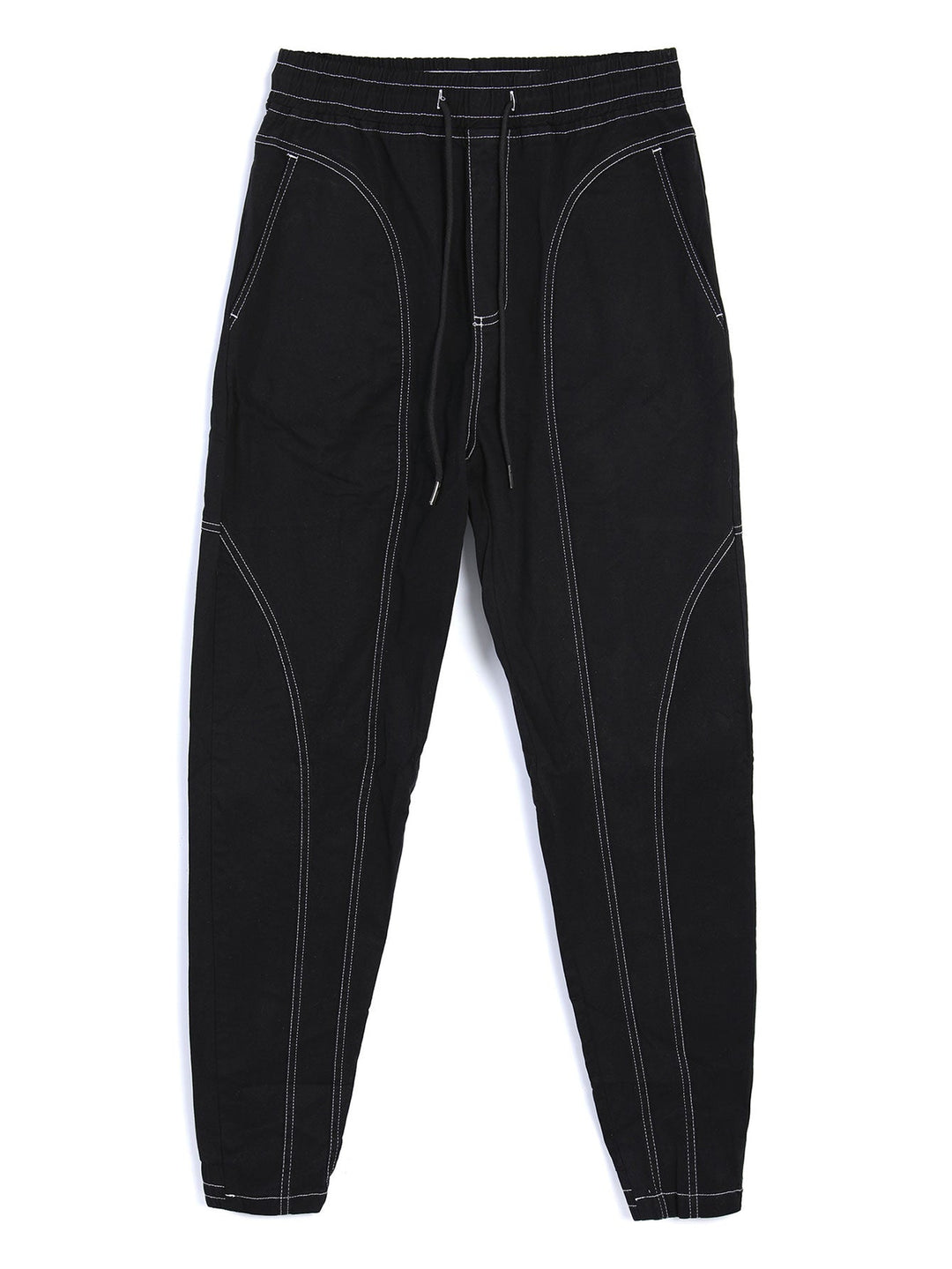 Contrast Stitching Chino Jogging Pants