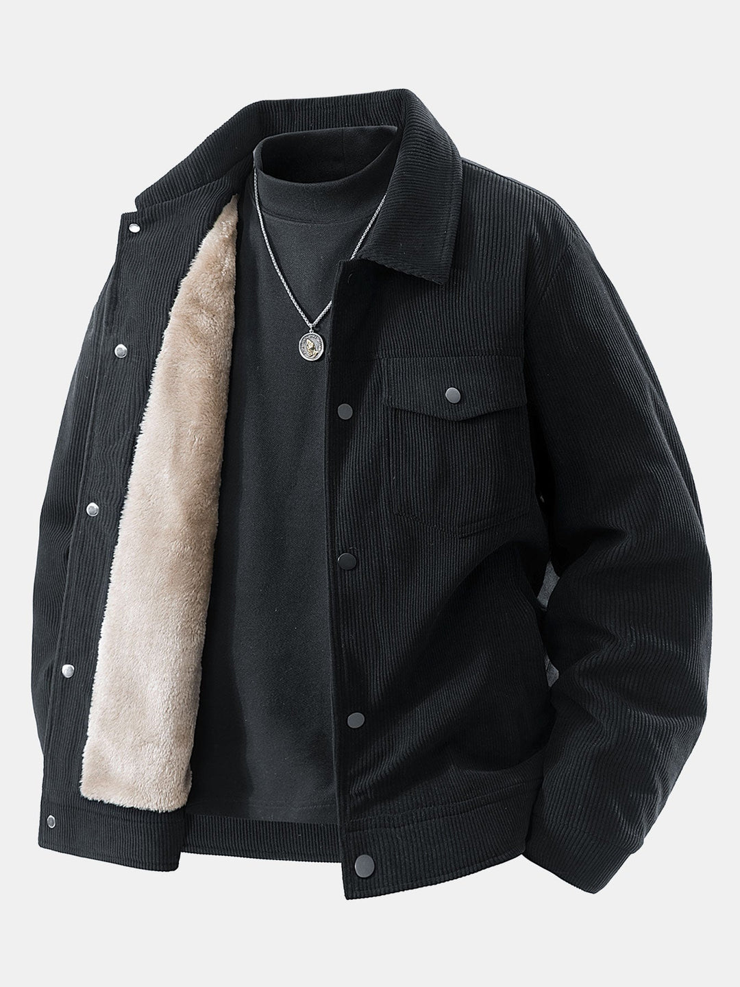 Teddy Lined Pocket Corduroy Jacket