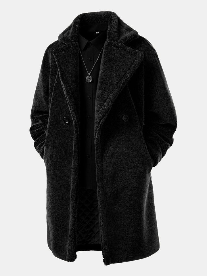 Relax Fit Warm Teddy Fleece Long Coat