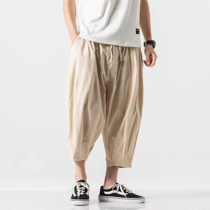 Summer Wide-Leg Crop Pants