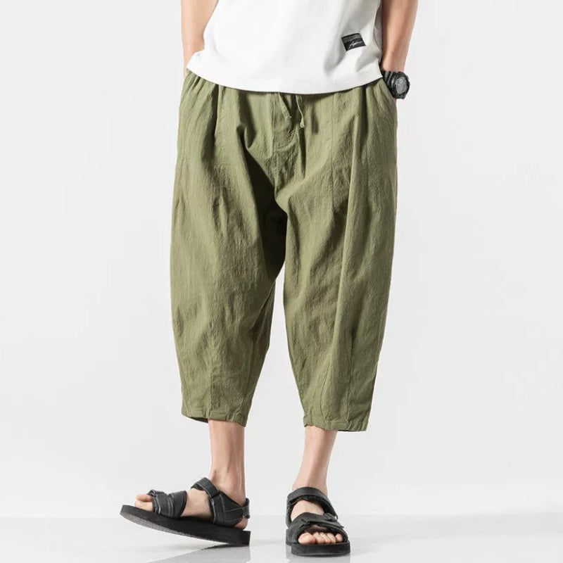 Summer Wide-Leg Crop Pants