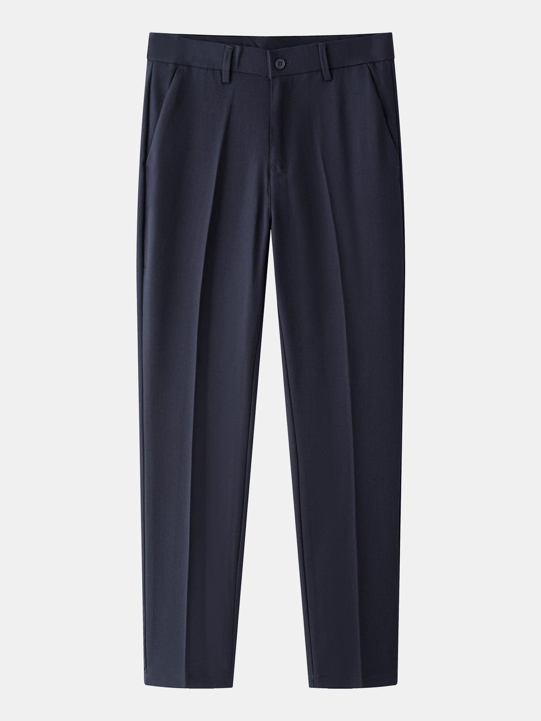 Linen Ribbed Knit Polo &amp; Slim Fit Tapered Trousers