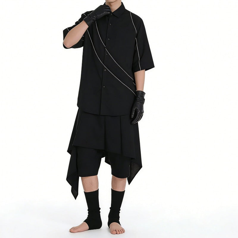 Loose-Fit Casual Lapel T-Shirt