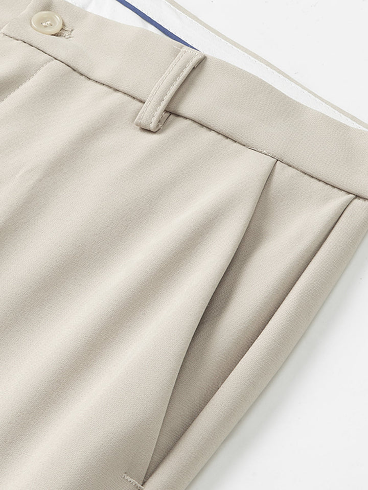 Warm Fleece-Lined Slim Fit Tapered Trousers