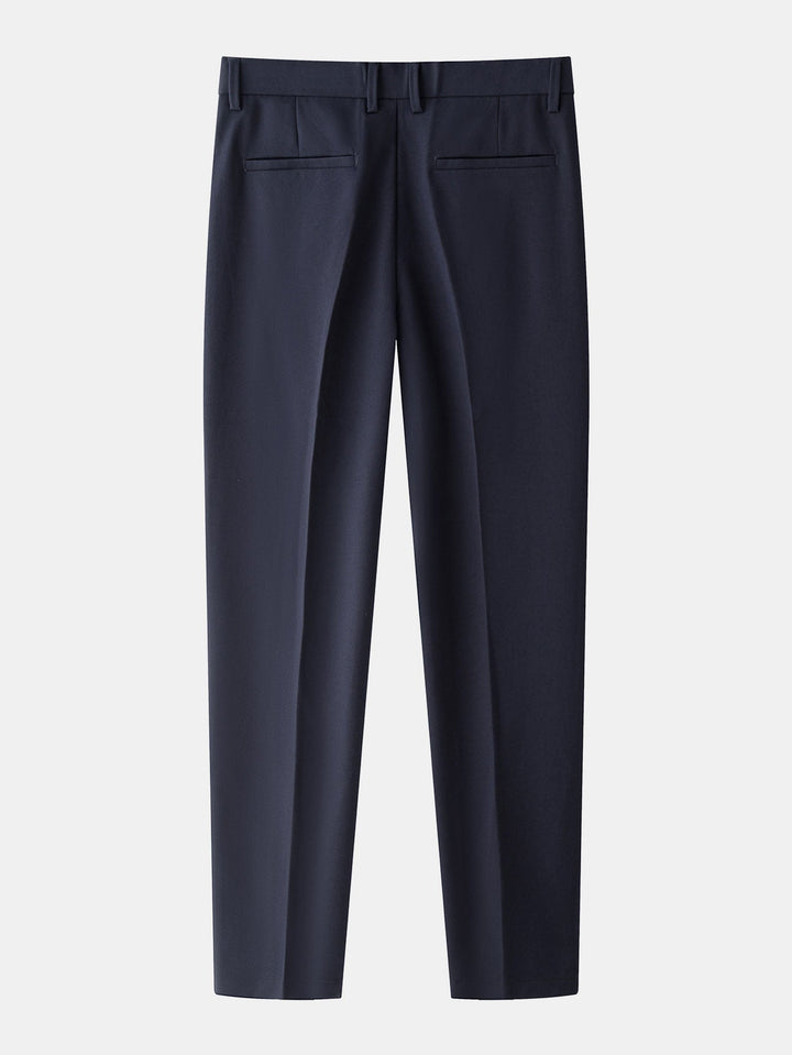 Contrast Textured Knit Polo &amp; Slim Fit Tapered Trousers