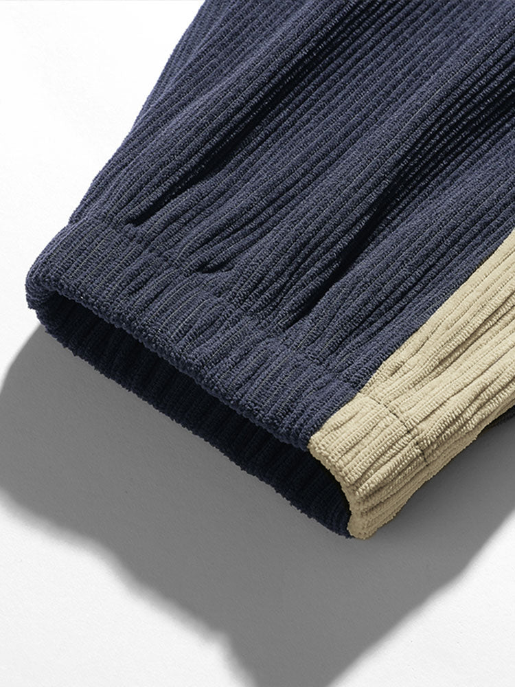 Side Stripe Corduroy Jogging Pants