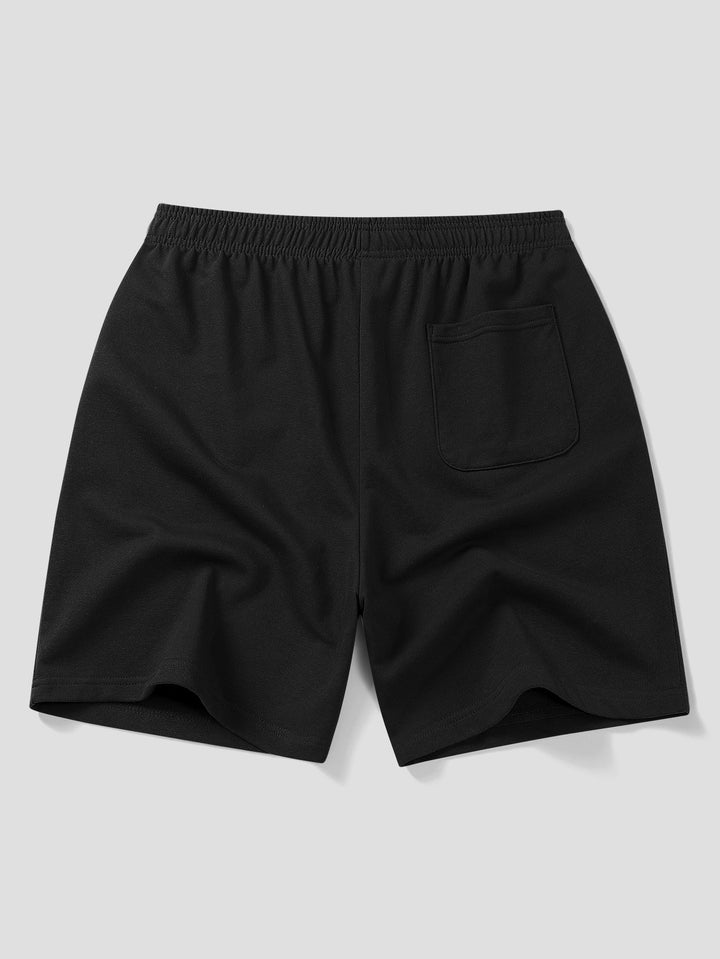 Relax Fit Milano Print Contrast Collar Polo Shirt &amp; Cotton Drawstring 7" Shorts