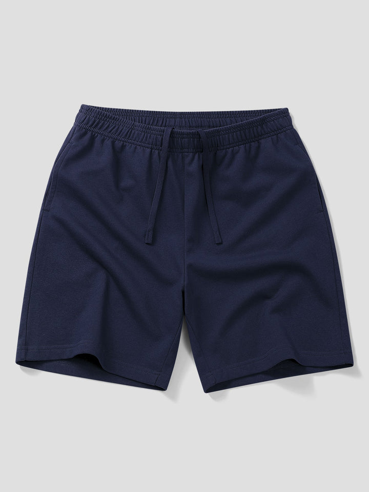 Relax Fit Contrast Cotton Polo &amp; Cotton Drawstring 7" Shorts