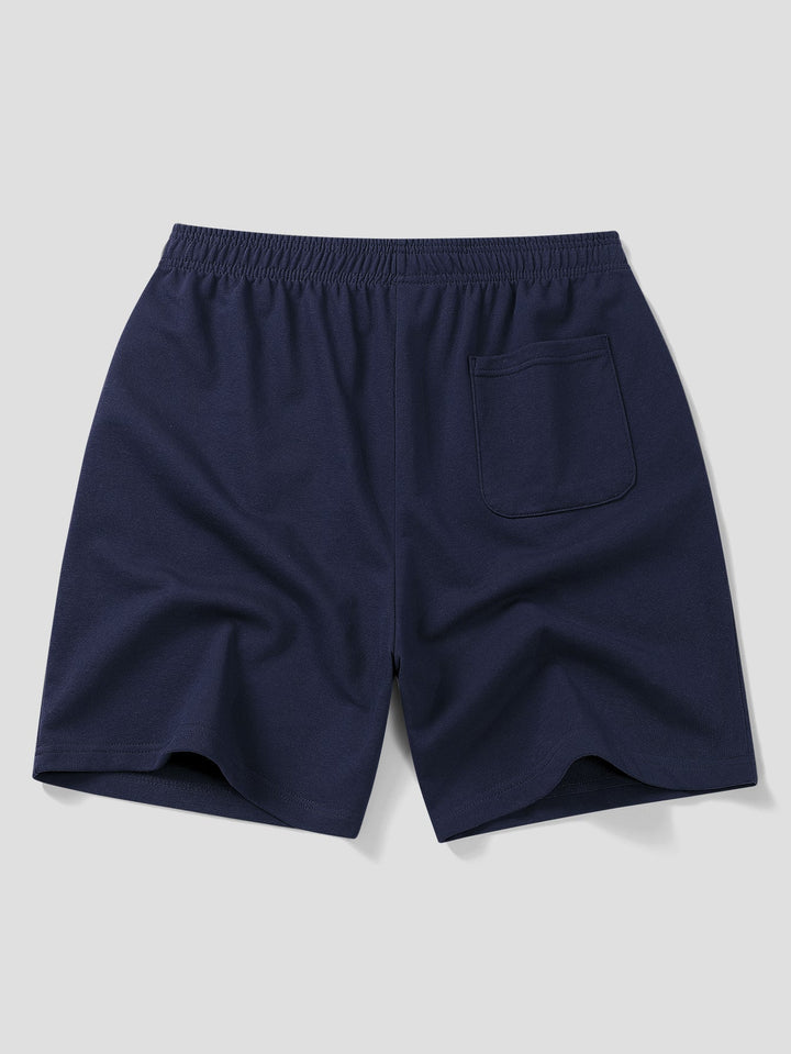 Relax Fit Contrast Cotton Polo &amp; Cotton Drawstring 7" Shorts