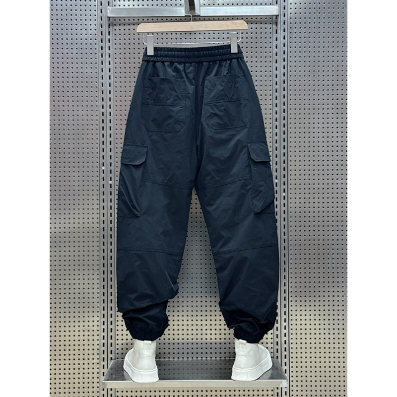 Multi-pocket Quick-dry Casual Pants with Drawstring Cuffs