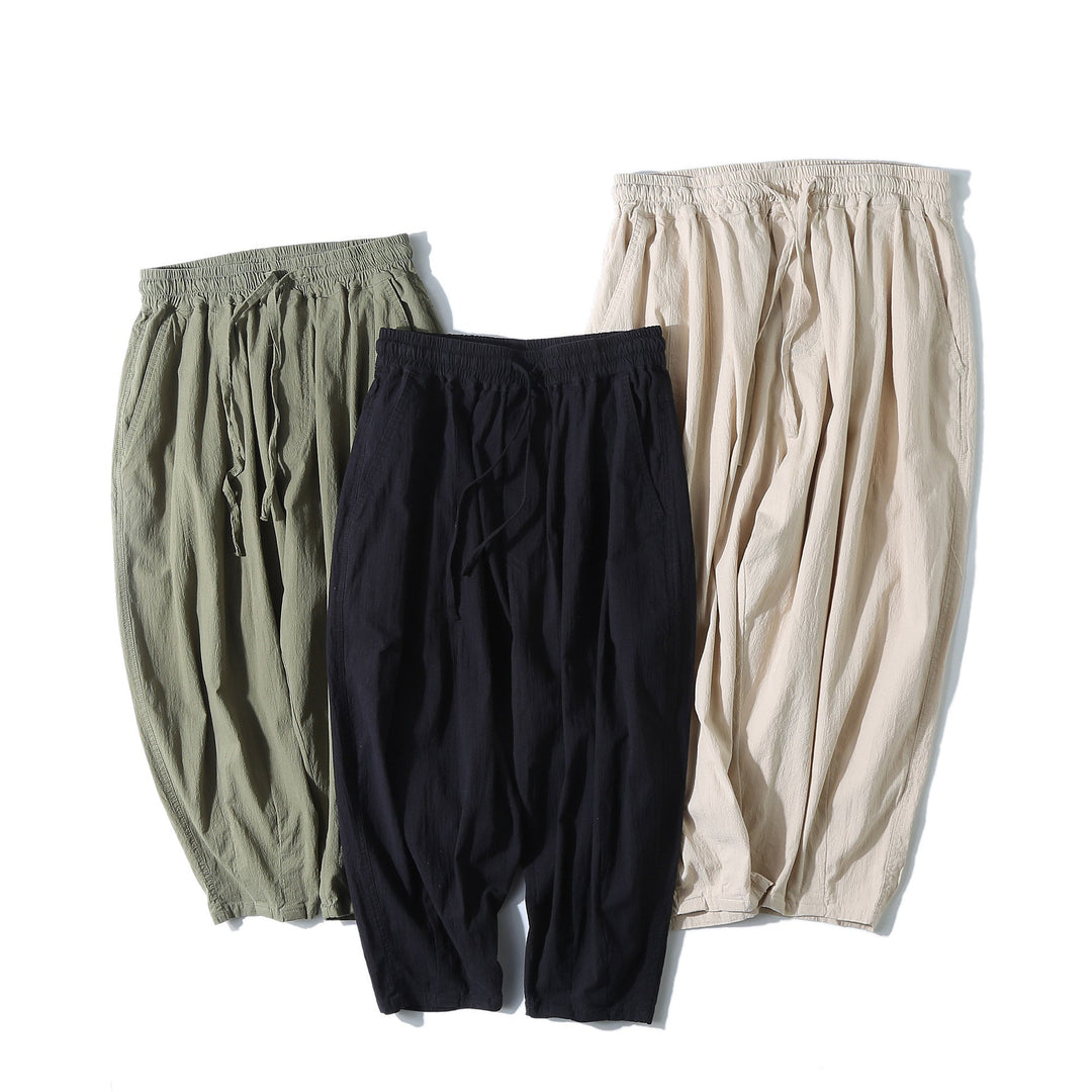 Summer Wide-Leg Crop Pants