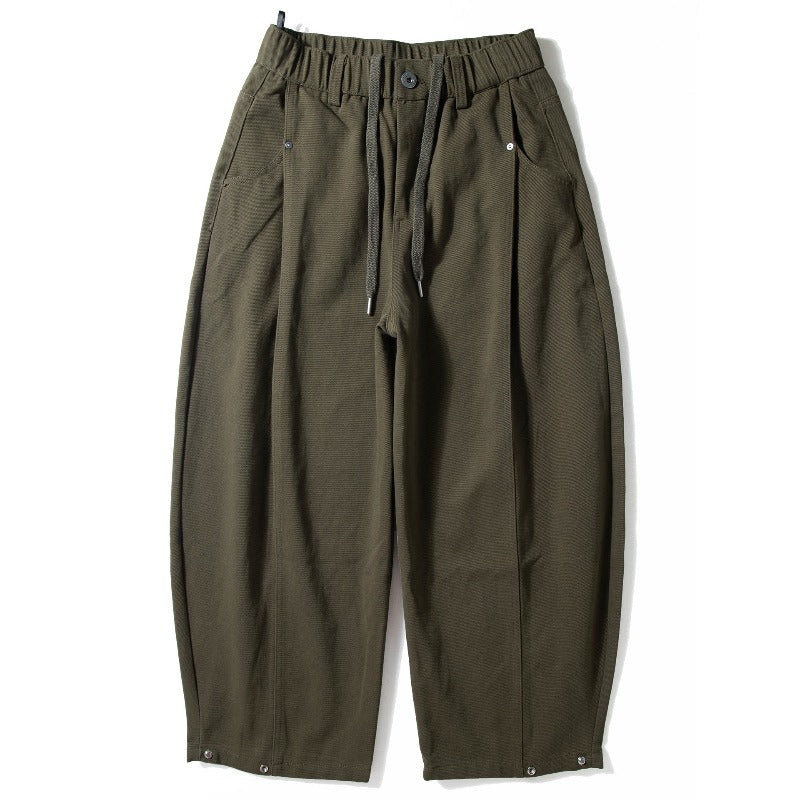 Japanese Loose Casual Drapey Cotton Lyocell Trousers