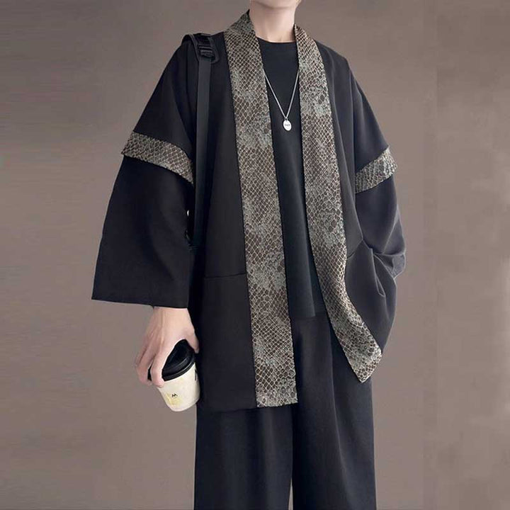 Snake Print Jacquard Retro Cardigan