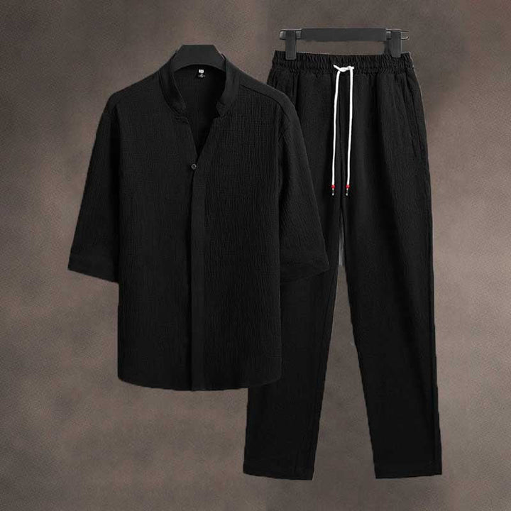 Pleated Loose-fitting Thin and Breathable Two-piece Set