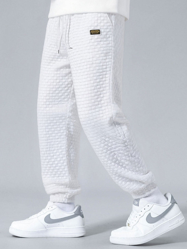 Checkerboard Jacquard Jogger Pants