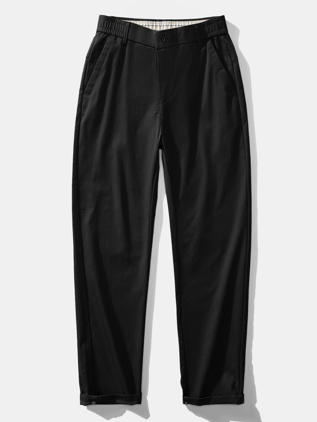 Twisted Jacquard Knit Polo &amp; Elastic Waist Straight Leg Trousers