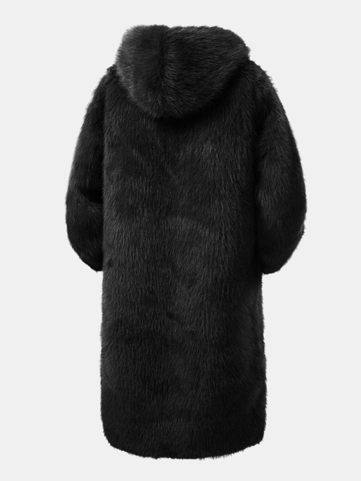 Faux Fur Hooded Overcoat