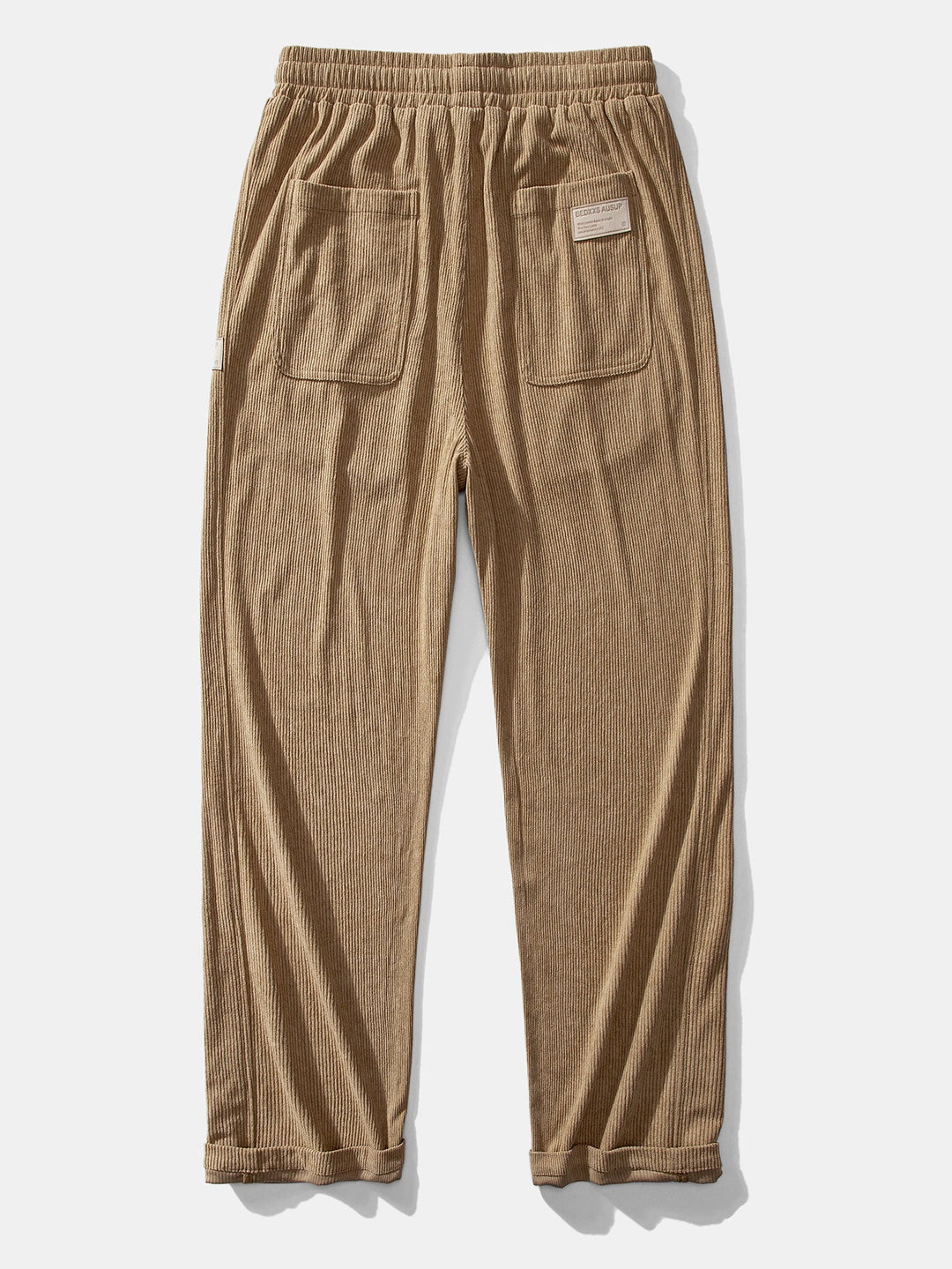 Relax Fit Contrast Corduroy Polo Collar Sweatshirt &amp; Straight Leg Corduroy Pants