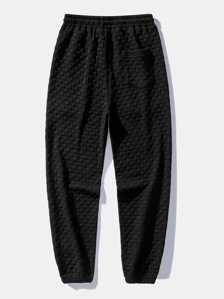 Checkerboard Jacquard Jogger Pants