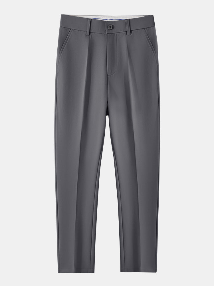 Striped Textured Knit Polo &amp; Slim Fit Tapered Trousers