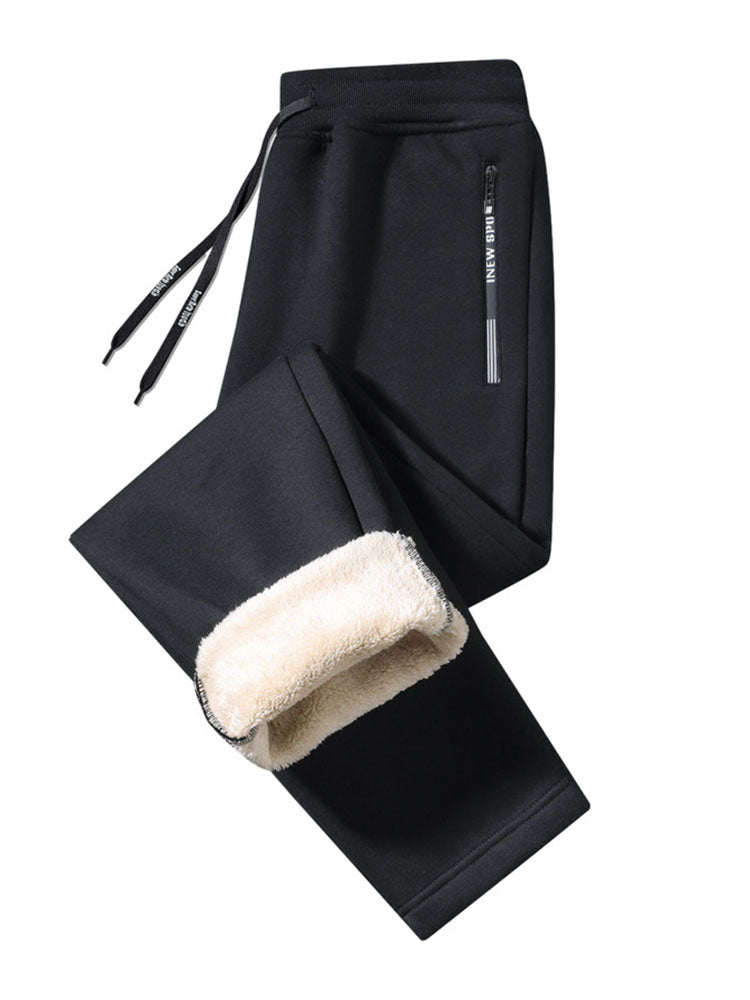 3 Pieces Warm Fleece-Lined Straight Leg Pants