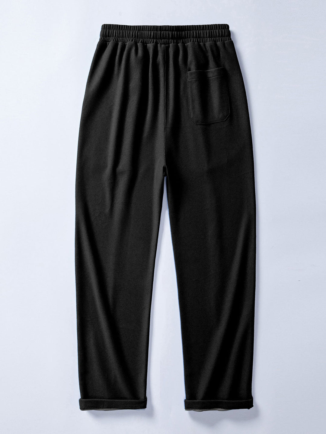 Waffle Pleated Pintuck Straight Leg Pants