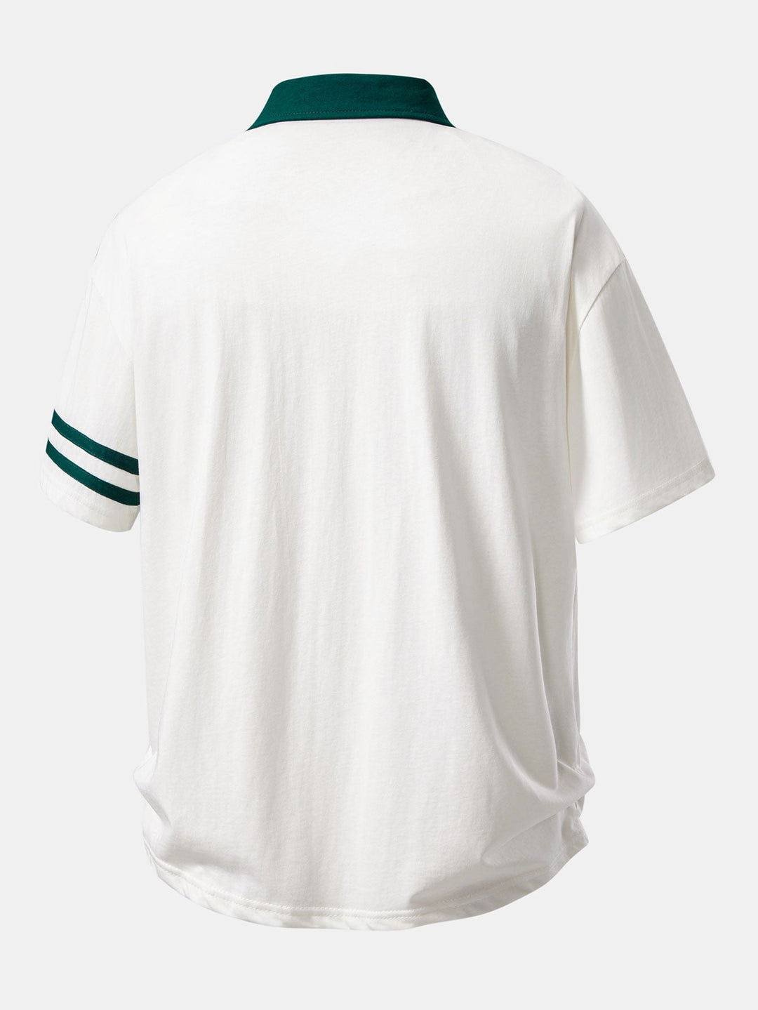 Relax Fit Contrast Collar Polo Shirt &amp; Cotton Drawstring 7" Shorts
