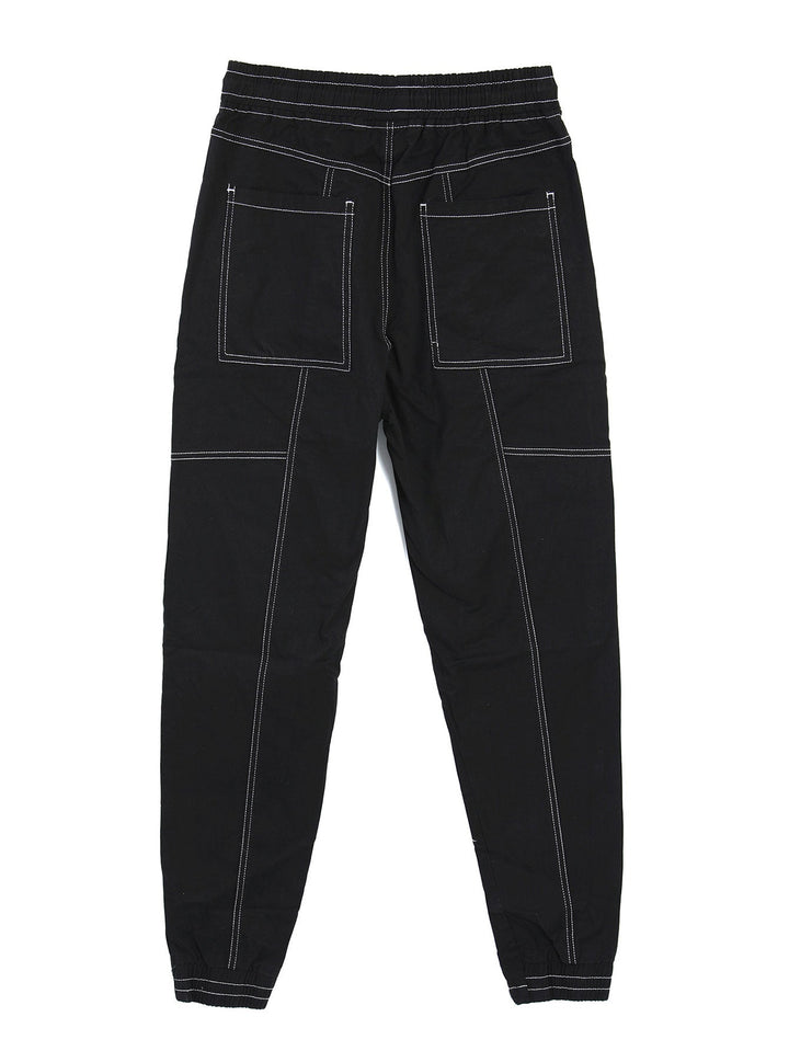 Contrast Stitching Chino Jogging Pants