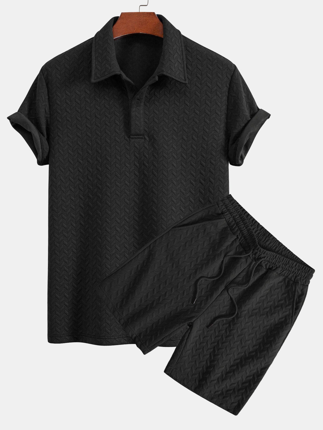 Geometric Jacquard Polo &amp; Geometric Jacquard Shorts