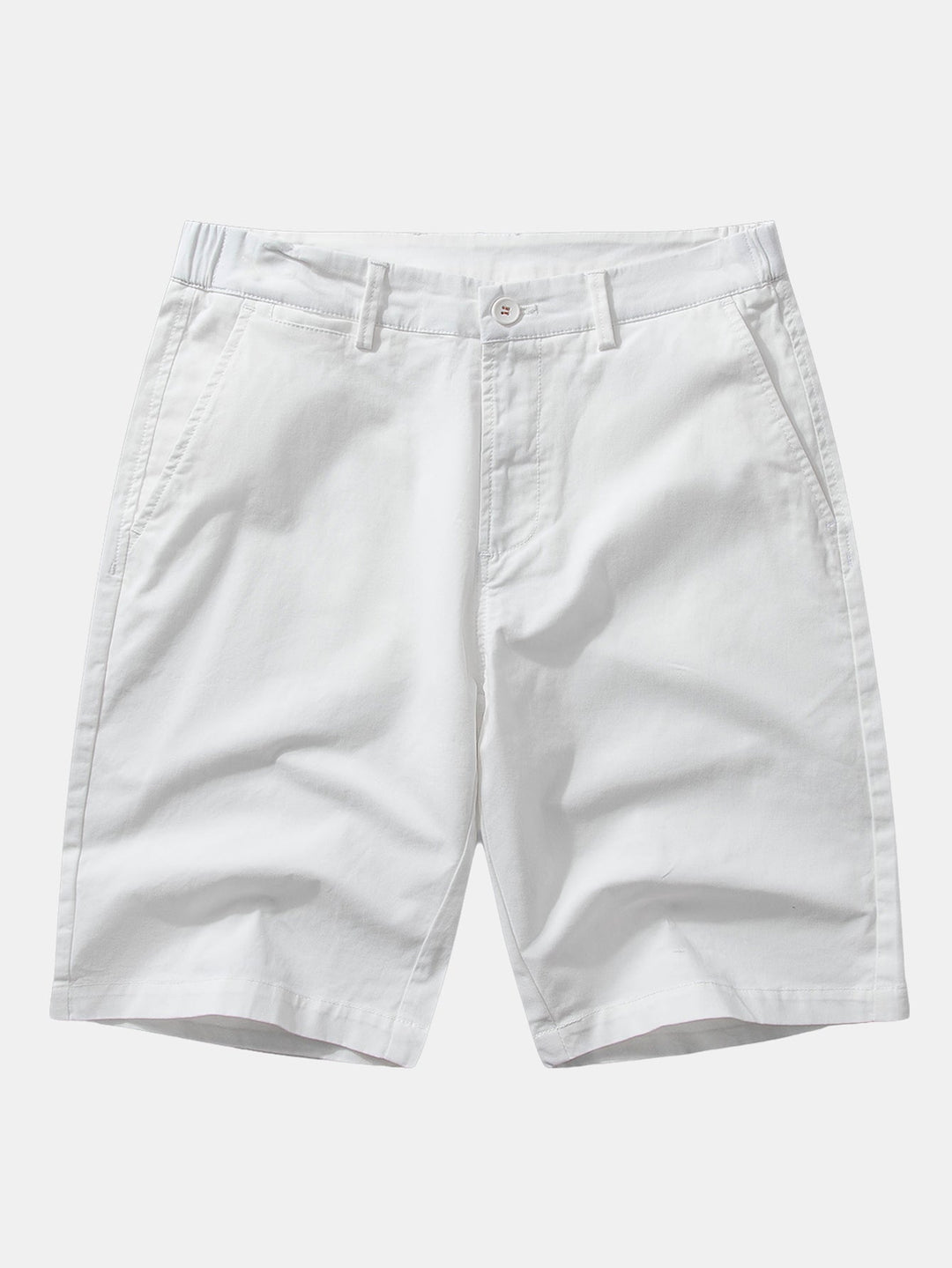 Texture Contrast Knitted V Neck Polo Shirt &amp; Cotton Chino Shorts