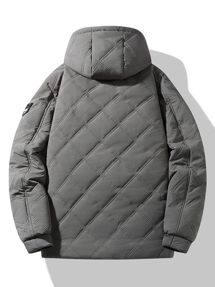 Faux Fur Lined Hooded Quilted Jacket