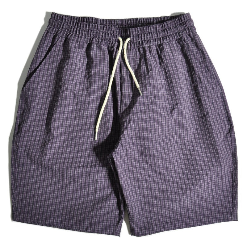 Outdoor Seersucker Plaid Beach Shorts