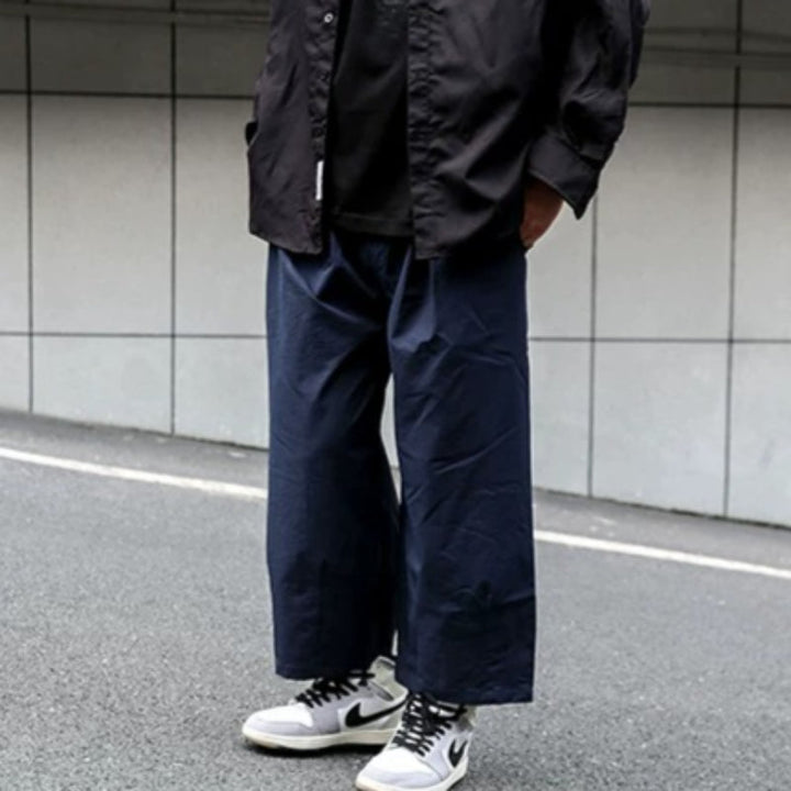 Japanese Solid Color Straight Leg Pants