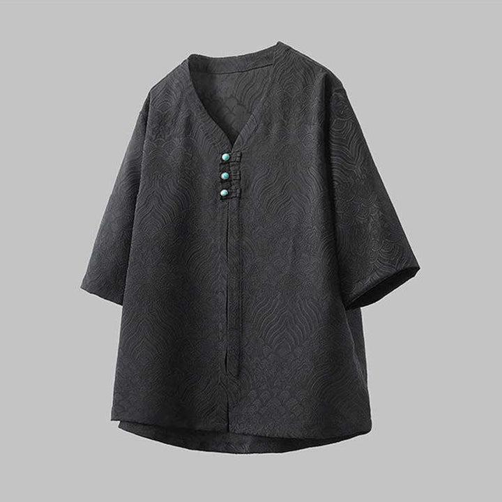 V-neck Thin Satin Shirt