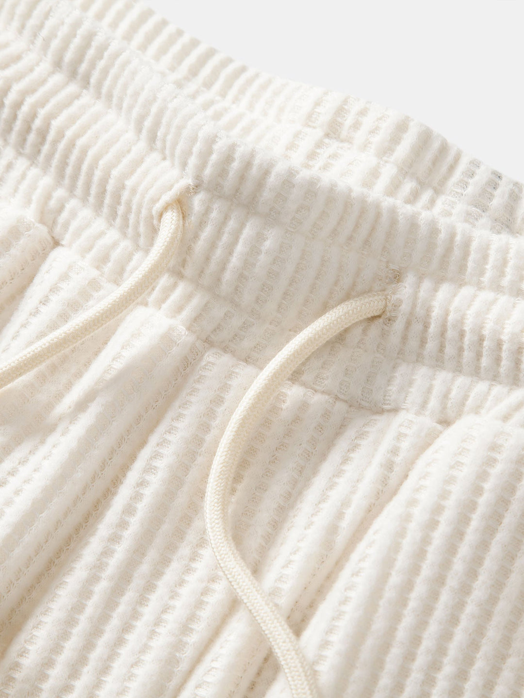 Drawstring Knitted Waffle Pants