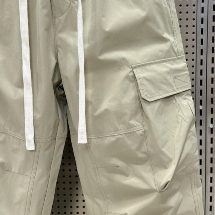 Multi-pocket Quick-dry Casual Pants with Drawstring Cuffs