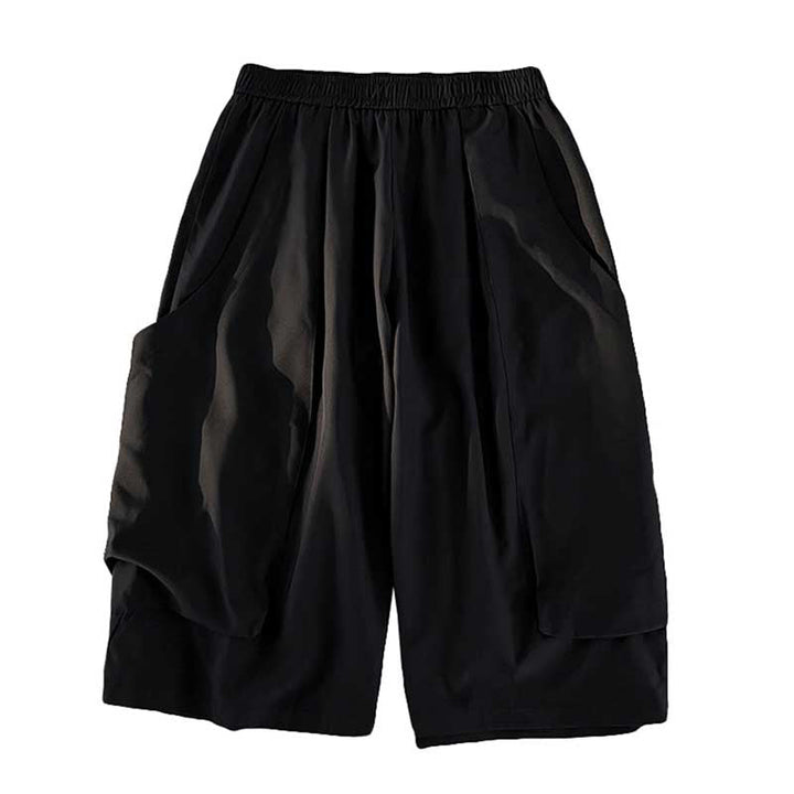 Large Pocket Ice Silk Quick-drying Drape Wide-leg Straight Pants