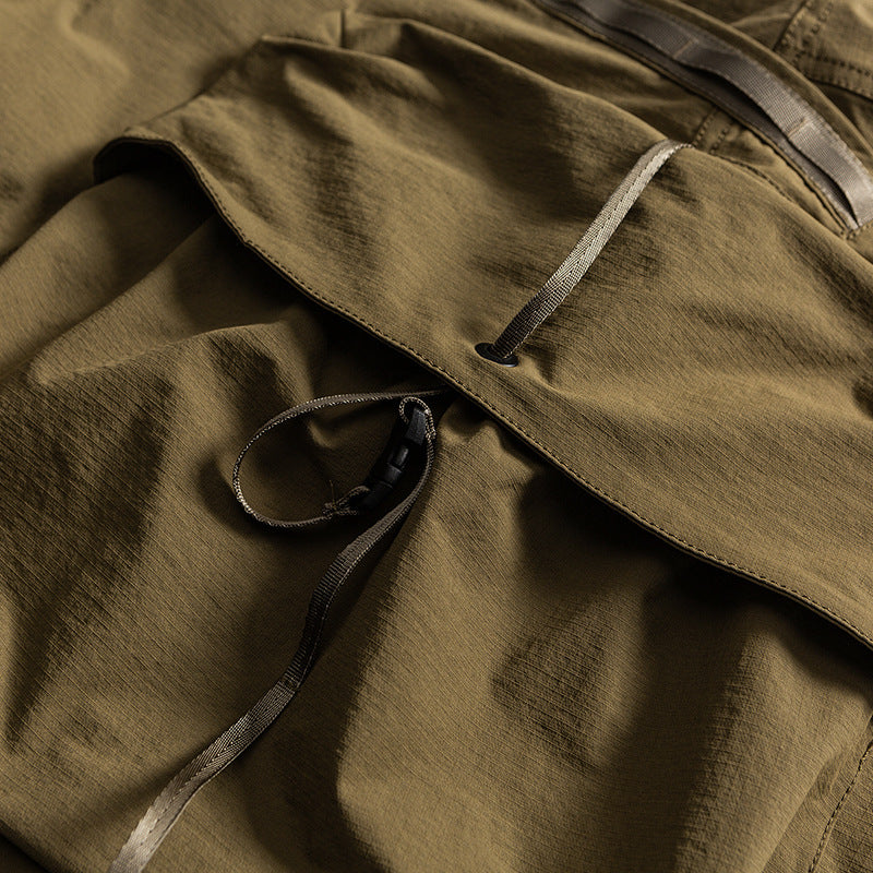 Large Pockets Loose-fitting Casual Shorts
