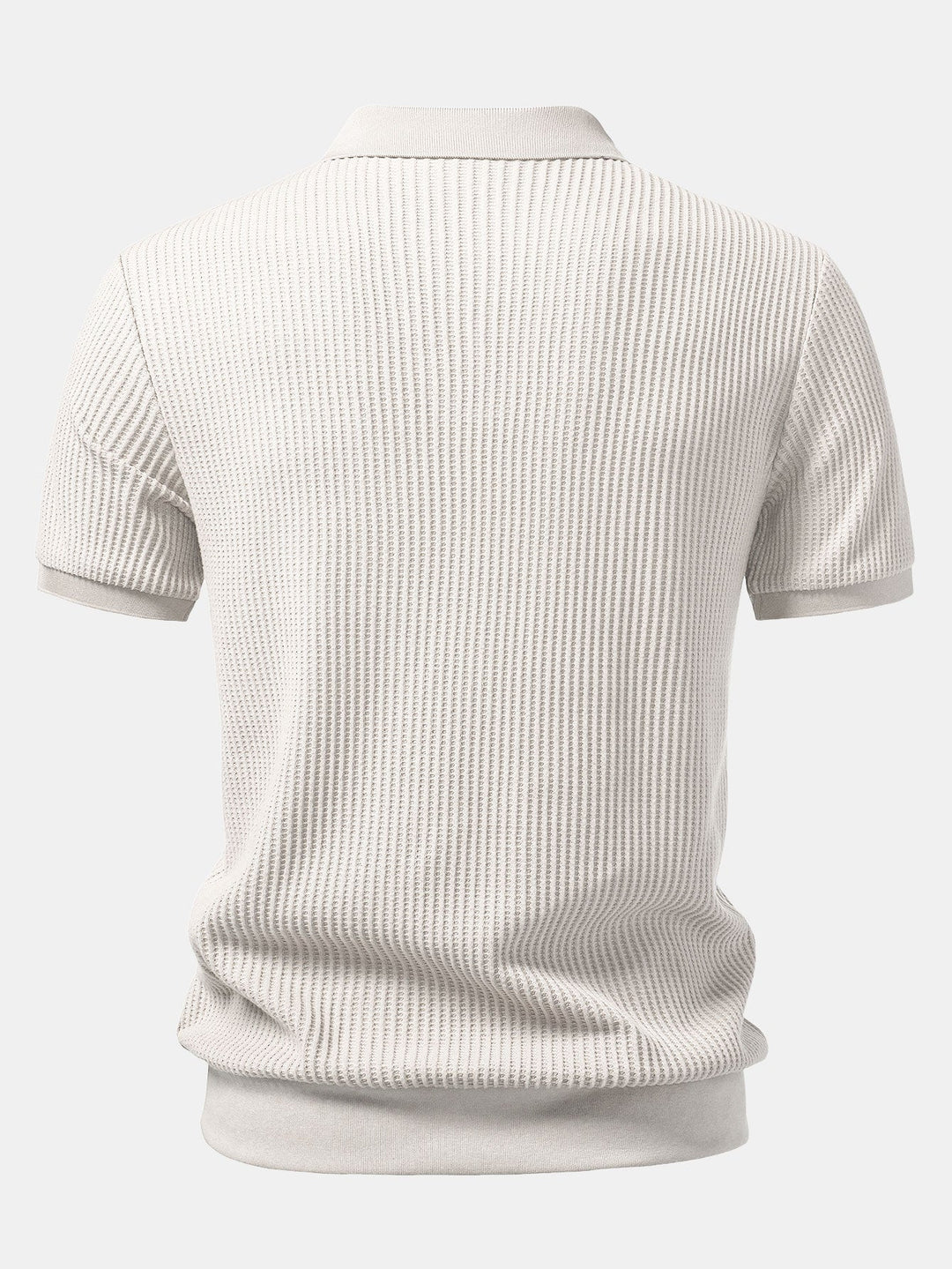 Waffle Johnny Collar Polo With Pocket &amp; Slim Fit Tapered Trousers