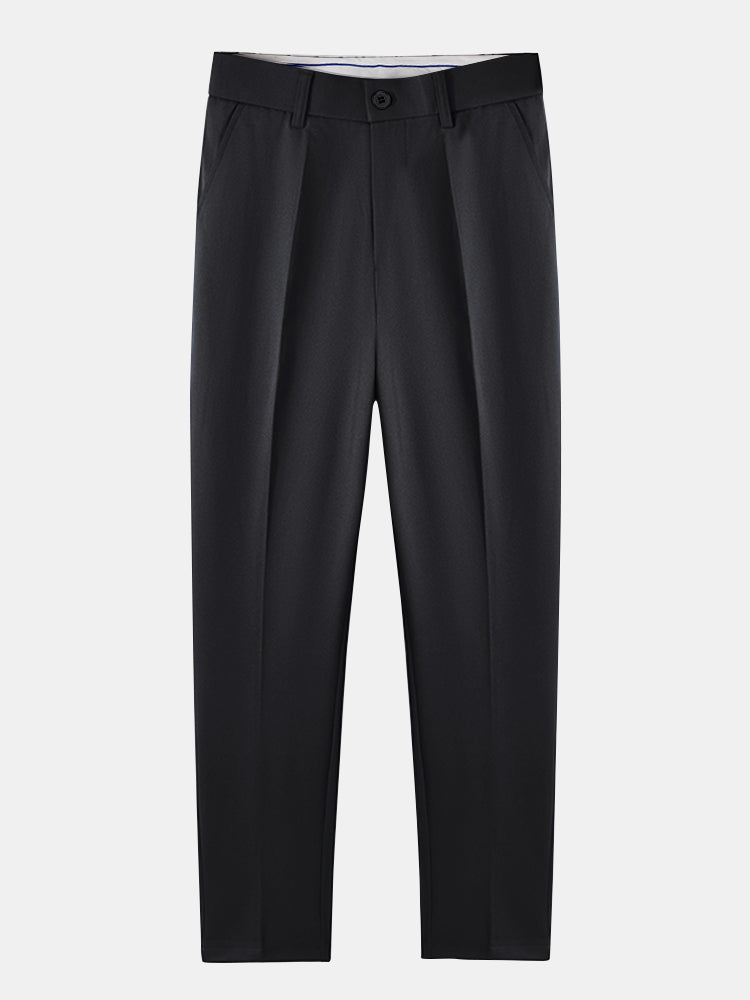 Wave Jacquard Knit V Neck Polo Shirt &amp; Slim Fit Tapered Trousers