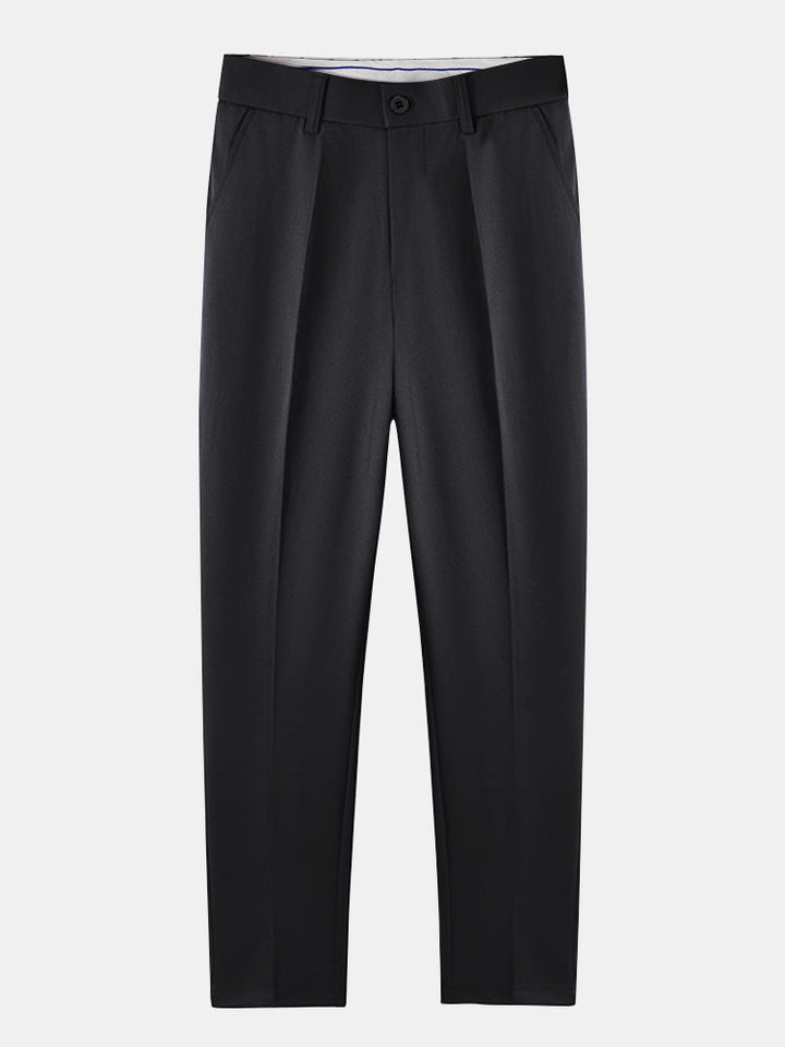 Stripe Jacquard Knit Polo Shirt &amp; Slim Fit Tapered Trousers