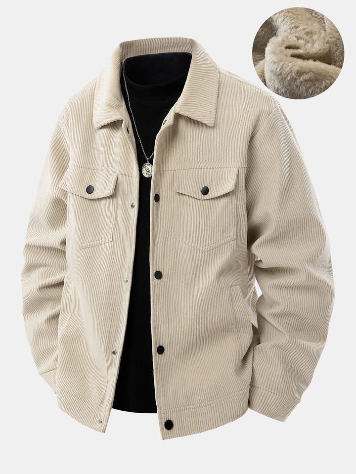 Teddy Lined Pocket Corduroy Jacket