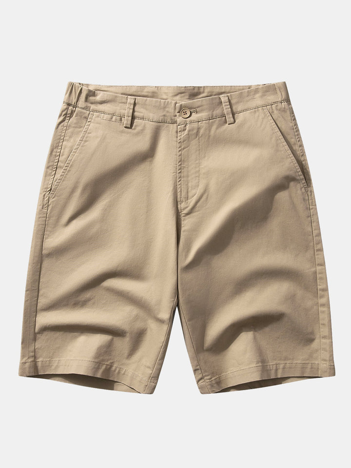 Wave Jacquard Knit V Neck Polo Shirt &amp; Cotton Chino Shorts