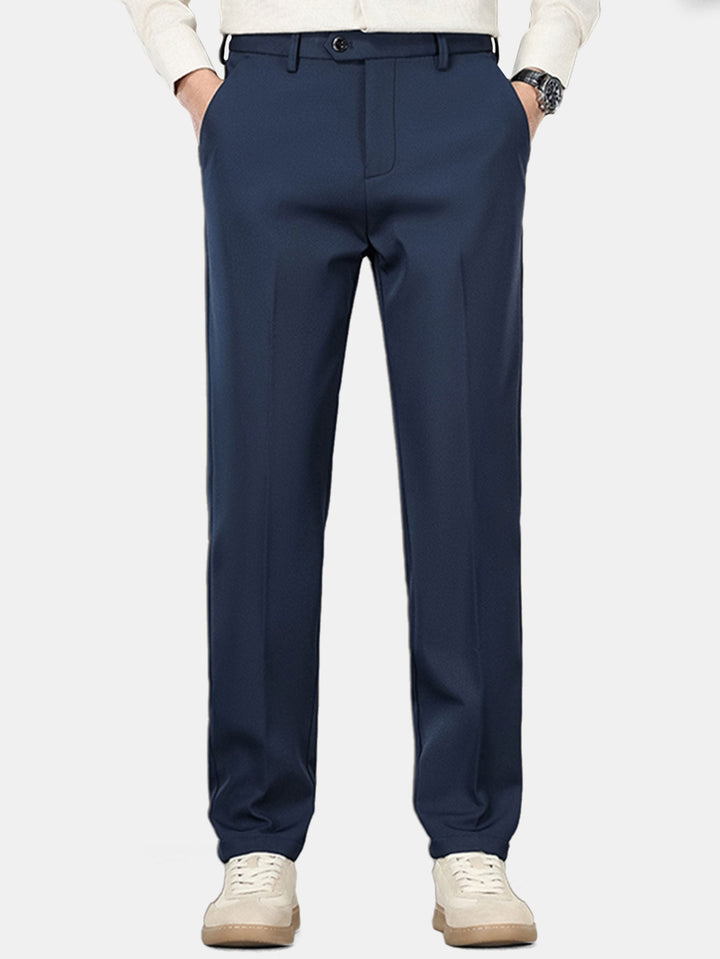 Warm Fleece-Lined Slim Fit Tapered Cropped Trousers