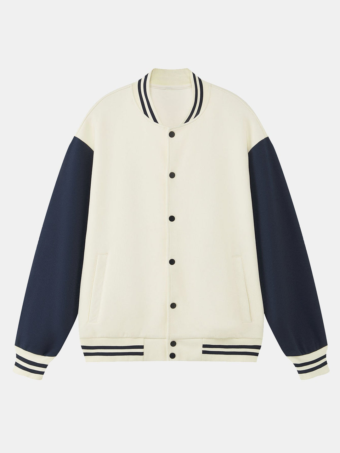 Jersey Contrast Preppy Jacket
