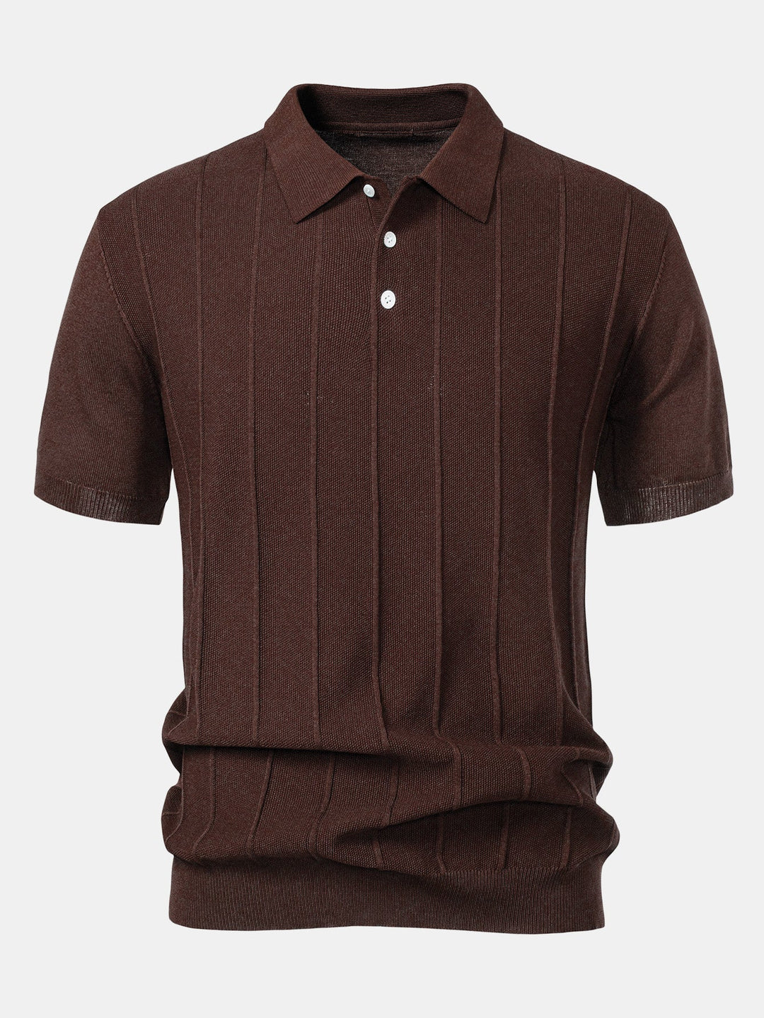 Stripe Jacquard Knit Polo Shirt &amp; Slim Fit Tapered Trousers