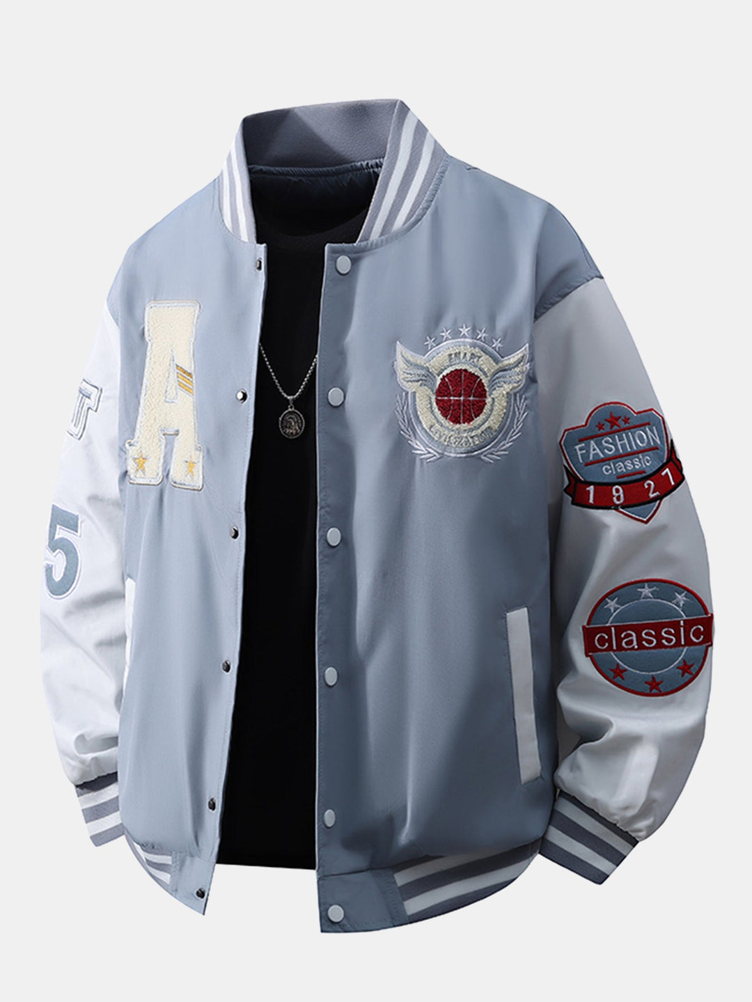 Varsity Embroidered Baseball Jacket