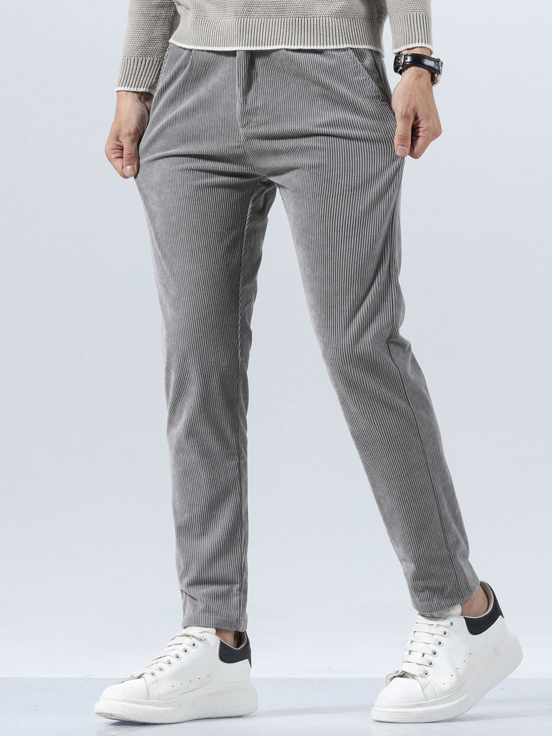 Slim Fit Corduroy Trousers